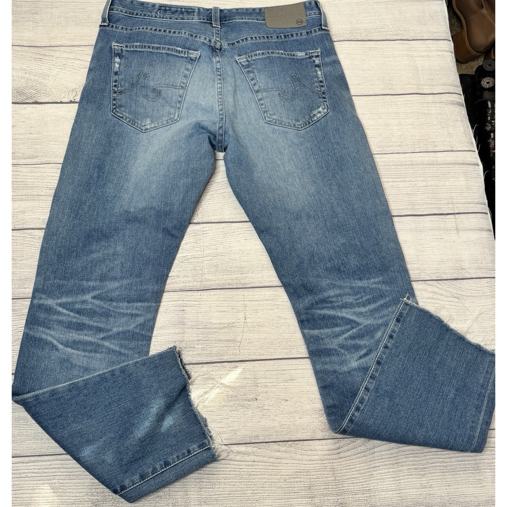 AG Adriano Goldschmied The Everett Slim Straight Jeans Denim Distressed 31R - Picture 3 of 4